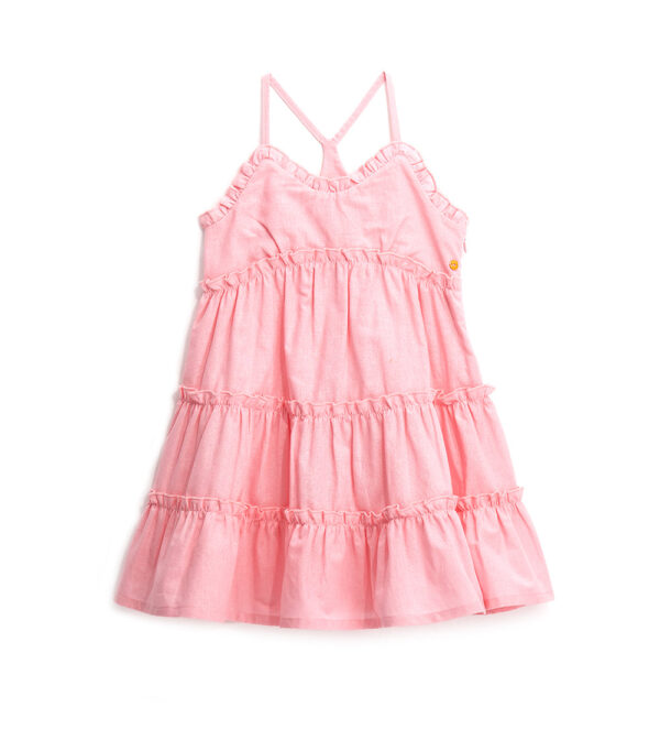 Boho Picnic Girl Linen Blend Dress – Image 5