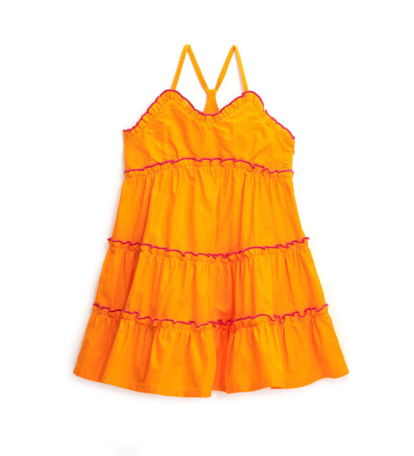 Boho Picnic Girl Linen Blend Dress