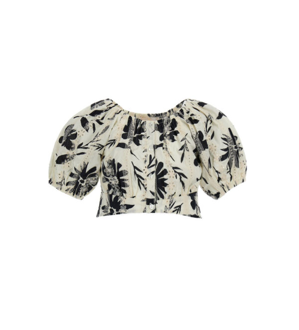 Ethno Hippy Chic Girl Short Top In Cotton