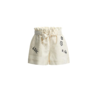 Ethno Hippy Chic Girl Linen Bermuda Shorts