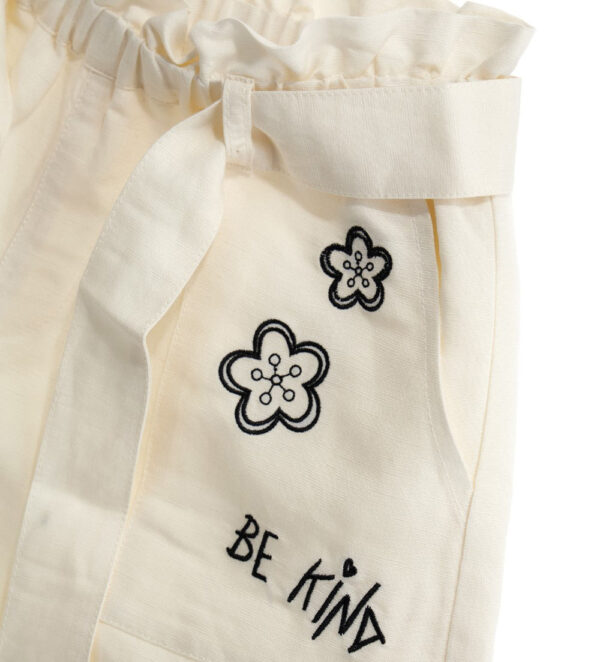 Ethno Hippy Chic Girl Linen Bermuda Shorts – Image 4