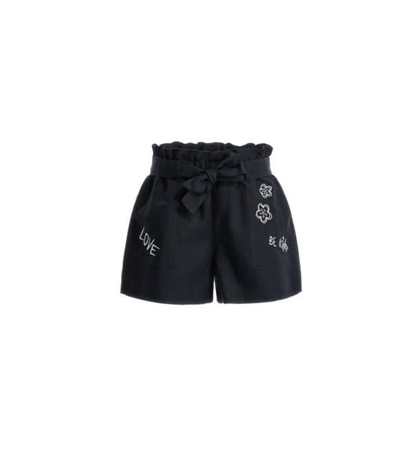 Ethno Hippy Chic Girl Linen Bermuda Shorts – Image 5