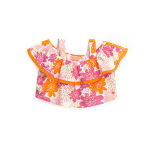 Boho picnic girl top with ruffles