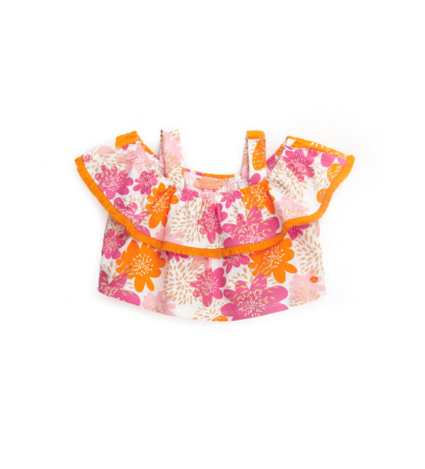 Boho picnic girl top with ruffles