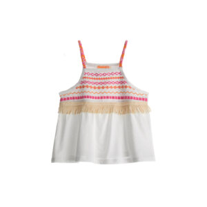 Boho Picnic Girl Top With Braided Straps