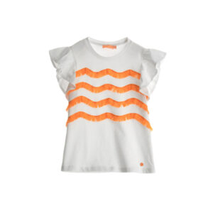 Boho Picnic Girl T-Shirt With Ruffles