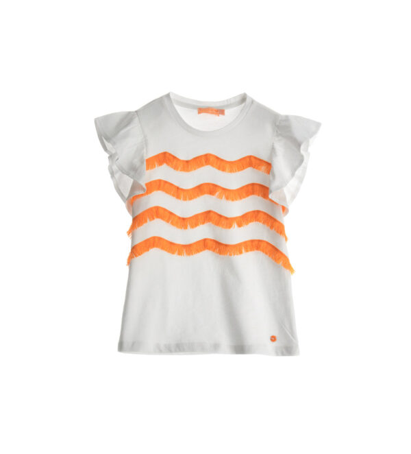Boho Picnic Girl T-Shirt With Ruffles