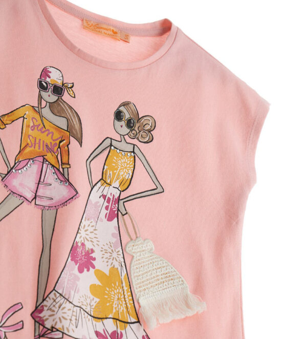 Boho Picnic Girl T-Shirt With Glitter 2 – Image 3