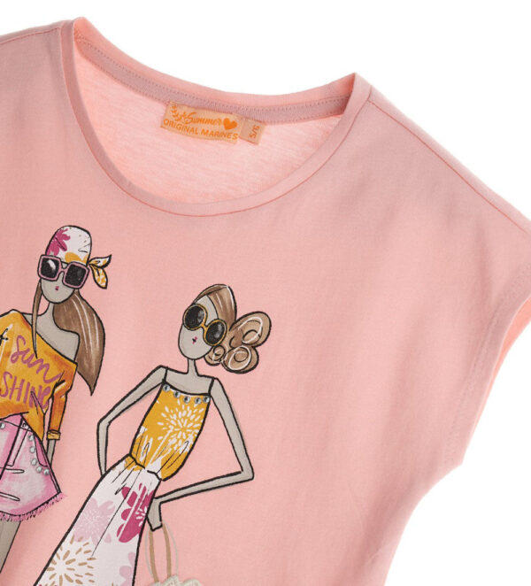 Boho Picnic Girl T-Shirt With Glitter 2 – Image 2