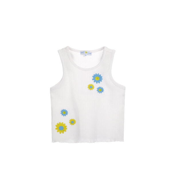 Bright summer girl ribbed top