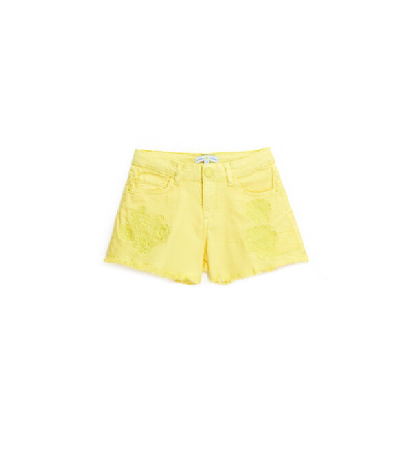 Bright summer girl shorts with embroidery