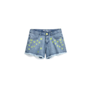 Bright Summer Girl Shorts In Demin