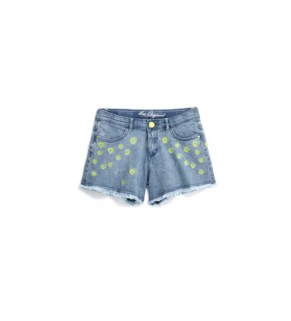 Bright Summer Girl Shorts In Demin