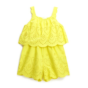 Bright Summer Girl Overall Shorts