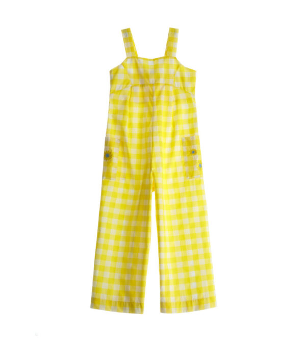 Bright Summer Girl Overalls With Print