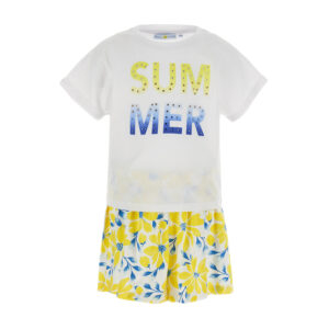Bright summer girl t-shirt and pants set 2