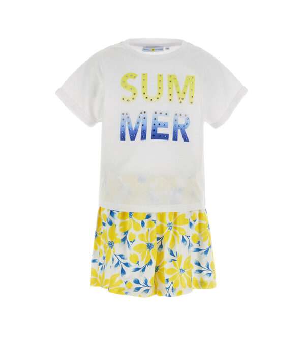 Bright summer girl t-shirt and pants set 2