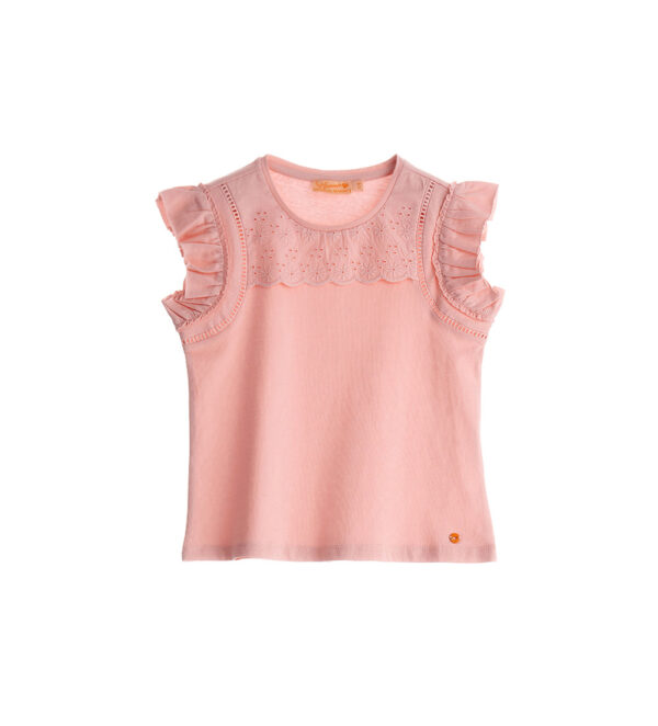 Boho Picnic Girl T-Shirt With Embroidery