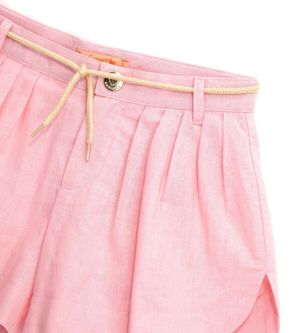 Boho Picnic Girl Linen Blend Bermuda Shorts – Image 6