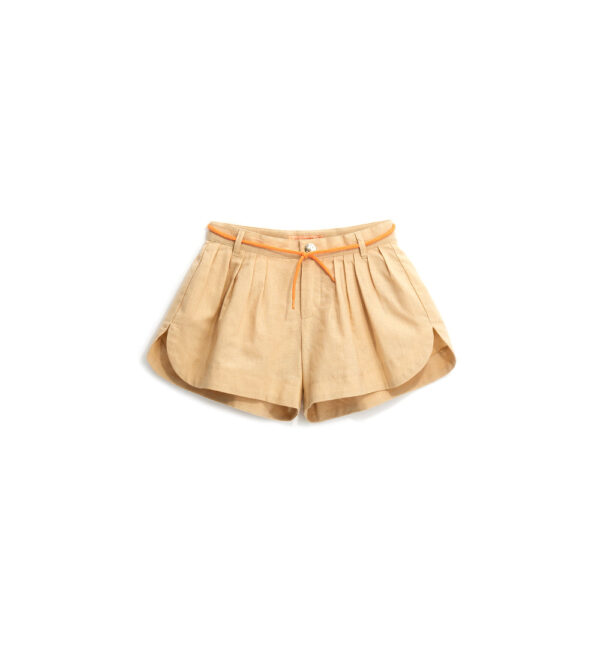 Boho Picnic Girl Linen Blend Bermuda Shorts