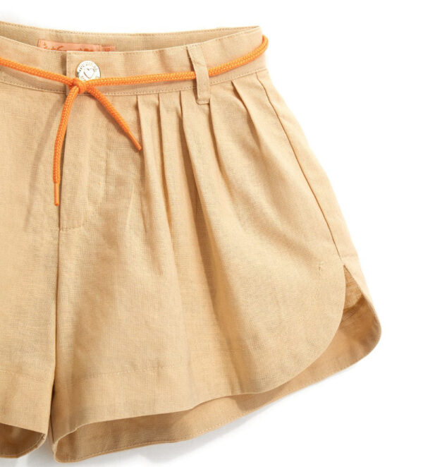 Boho Picnic Girl Linen Blend Bermuda Shorts – Image 2