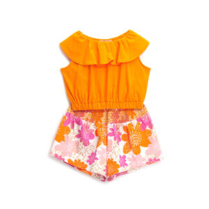 Boho picnic girl top and short set 1