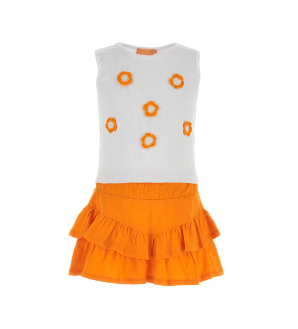 Boho picnic girl top and short set 2
