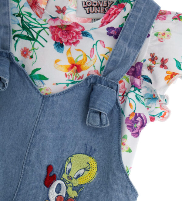 Colorfully baby girl warner tweety overall set – Image 5
