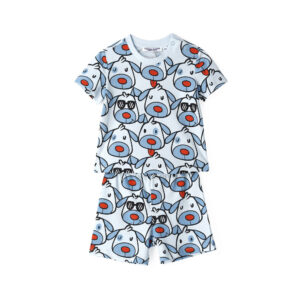 Good night baby boy short pajamas in cotton 1
