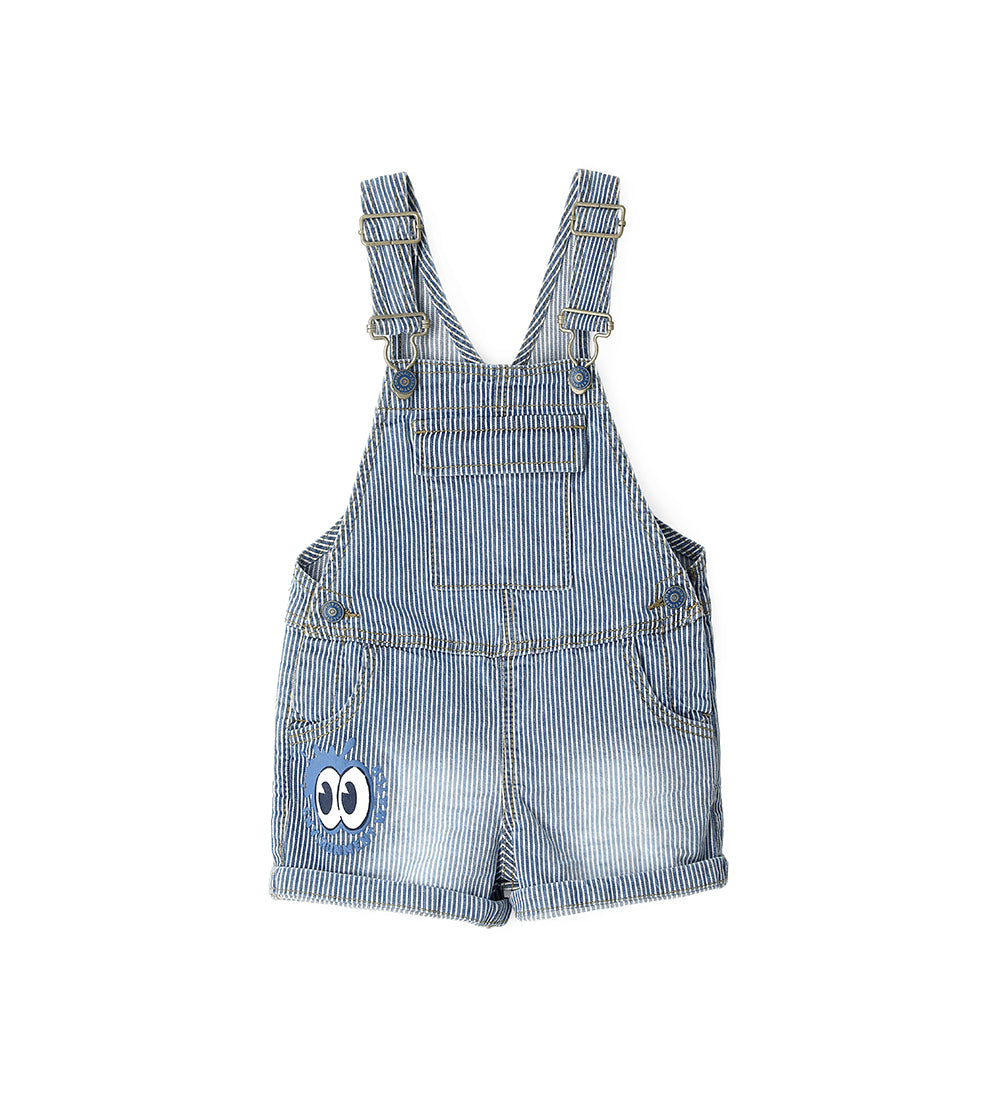 Indigo varsity baby boy denim dungarees