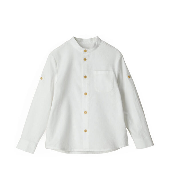 Special day boy mandarin collar shirt