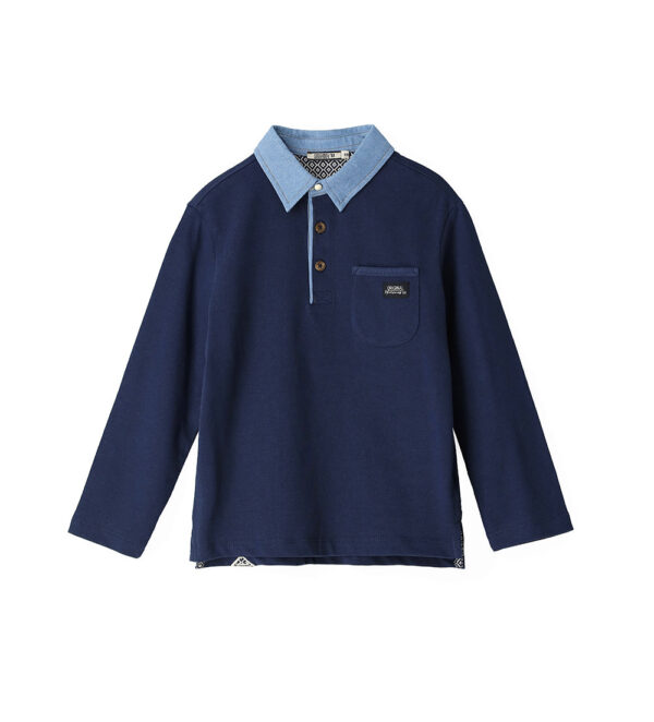 Special day boy long sleeved polo shirt