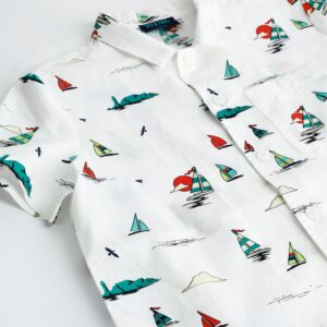 Ocean side boy short sleeved shirt