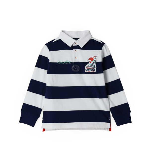 Ocean side boy polo shirt with embroidery