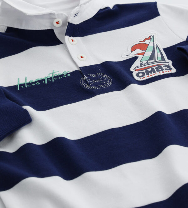 Ocean side boy polo shirt with embroidery – Image 2