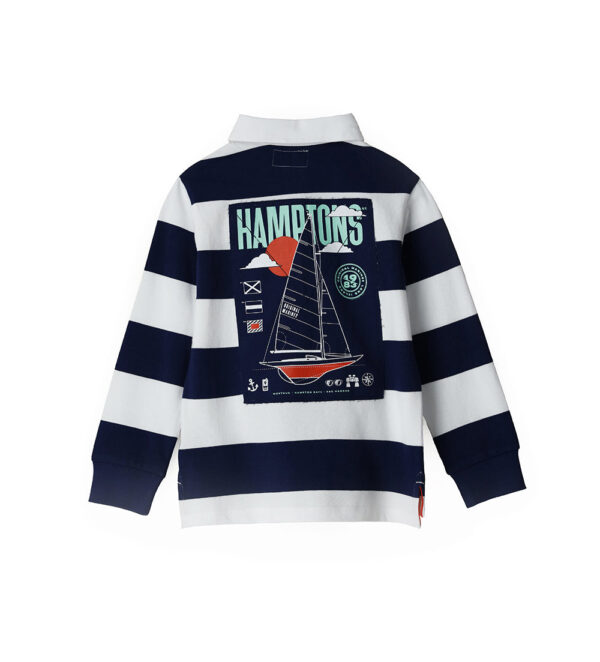 Ocean side boy polo shirt with embroidery – Image 3