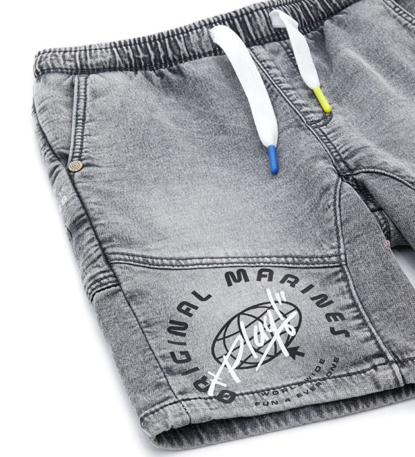 Street sport boy denim fleece bermuda 2 – Image 2