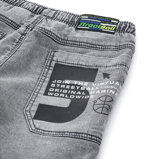Street sport boy denim fleece bermuda 2 – Image 4