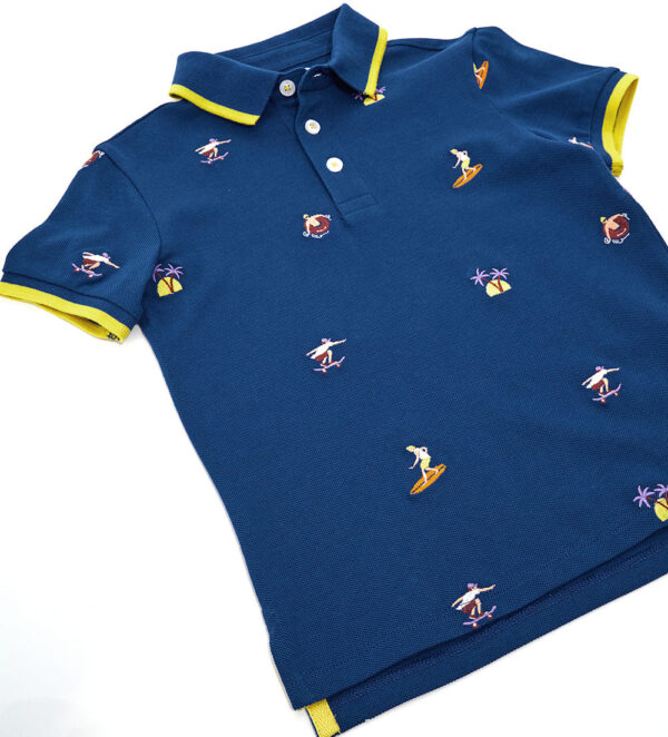 Surf Spirit Boy Piquet Polo Shirt – Image 4