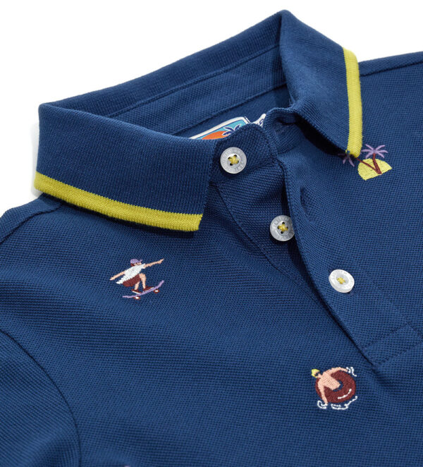Surf Spirit Boy Piquet Polo Shirt – Image 3