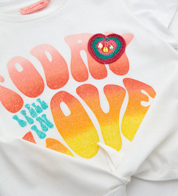 Ibiza's market girl t-shirt with knot – Image 2