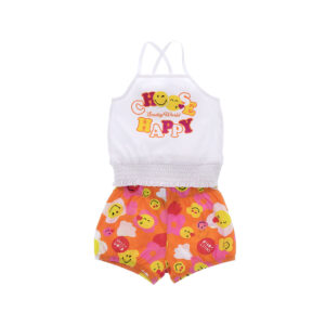 Jolla beach baby girl smiley set: cantotta and shorts