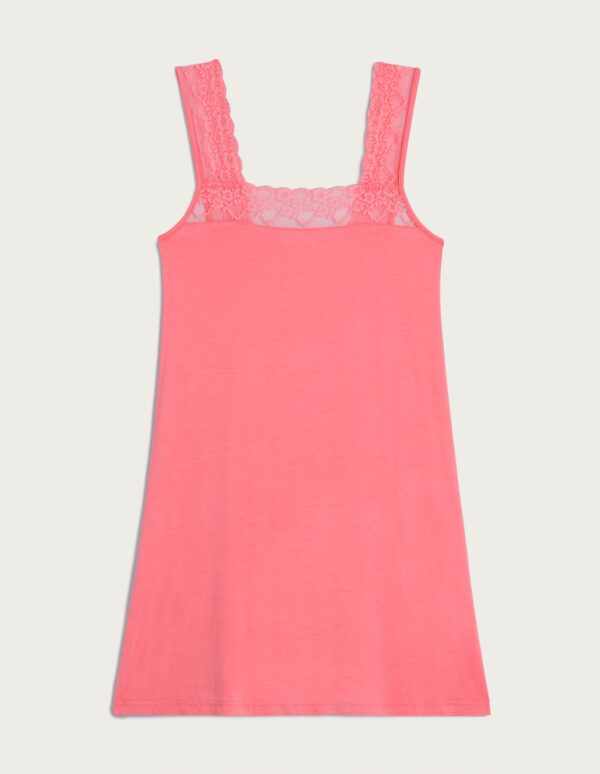Happy Lace Woman Sleeveless Nightshirt – Image 4
