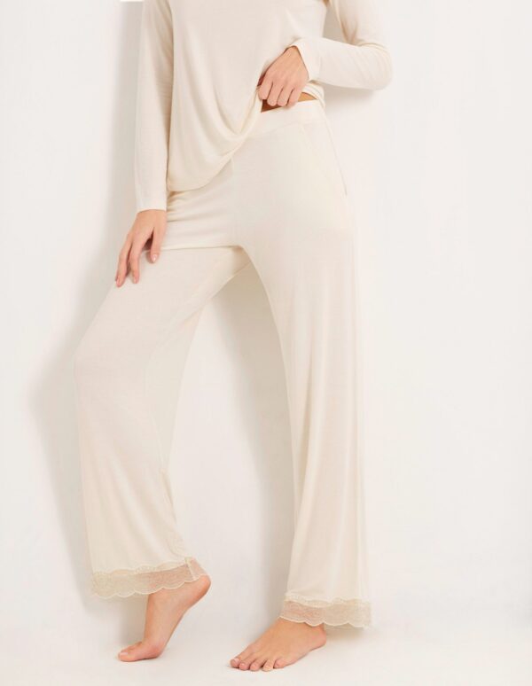 Modal / Lace Woman Full Long Trousers 1