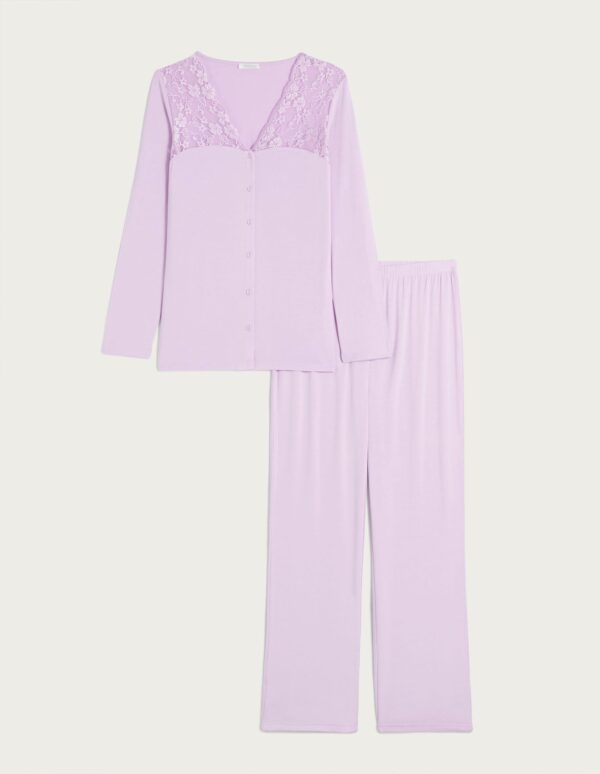 Primula Color Woman Long-Pyjamas With Front Opening – Image 5