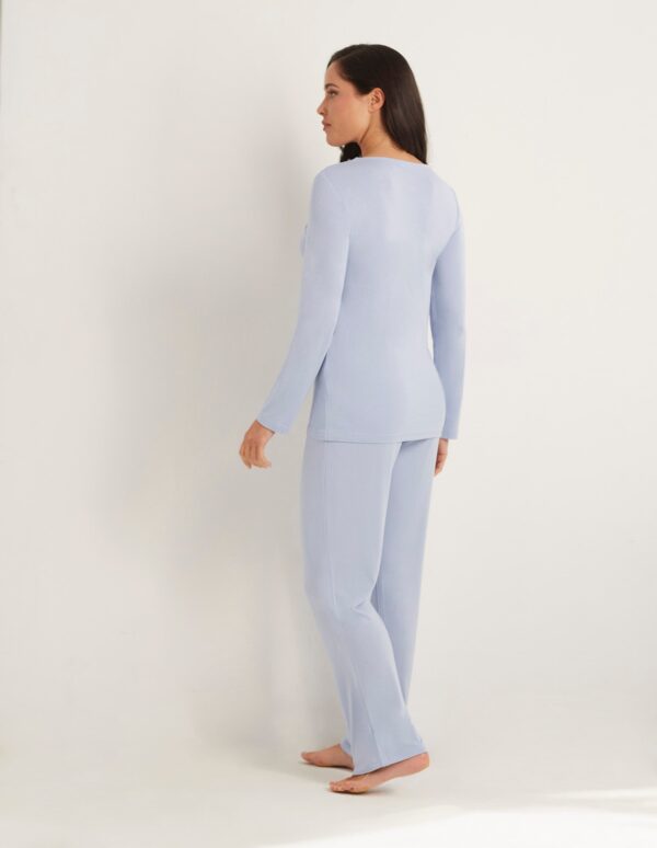 Primula Color Woman Long-Pyjamas With Front Opening – Image 3