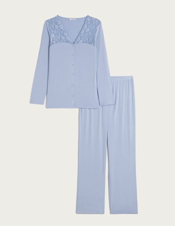 Primula Color Woman Long-Pyjamas With Front Opening – Image 6