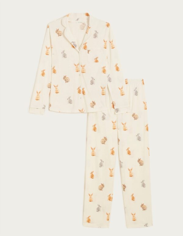 Funny Bunny Woman Long-Pyjamas With Front Opening 2 – Image 4