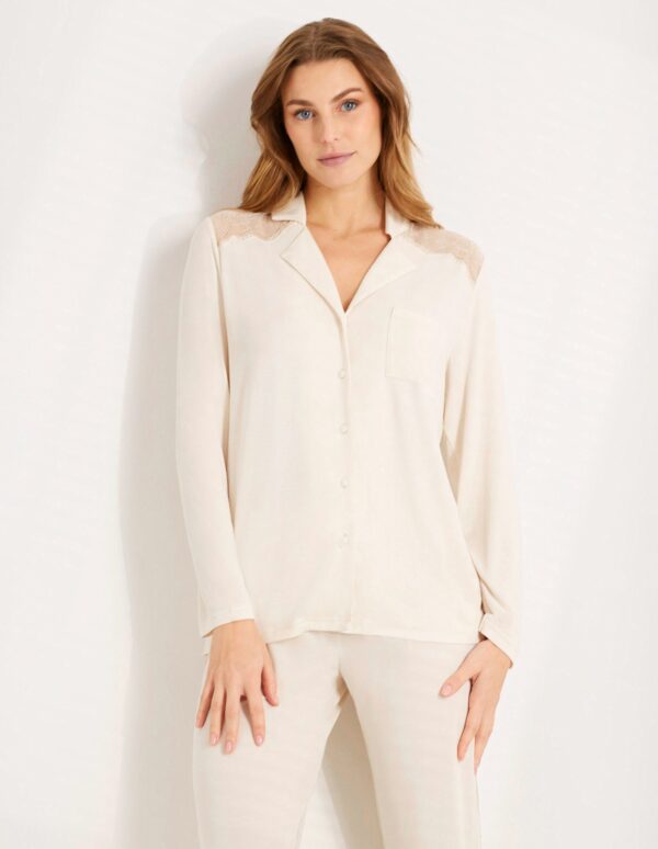 Modal / Lace Woman Long Sleeve T Shirt 1 – Image 2