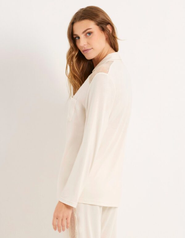 Modal / Lace Woman Long Sleeve T Shirt 1 – Image 3